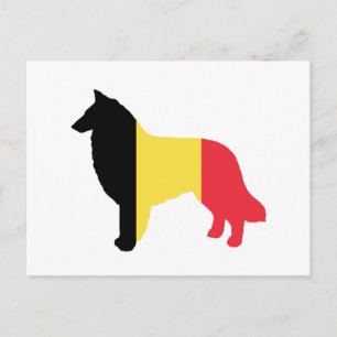 Postal silueta de la bandera belga de tervuren