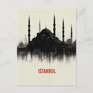 Postal Silueta de la ciudad de Estambul