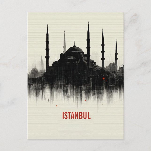 Postal Silueta de la ciudad de Estambul (Anverso)