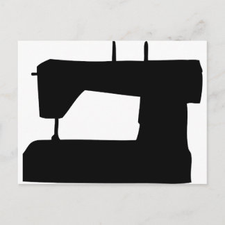 Postal silueta de máquina de coser