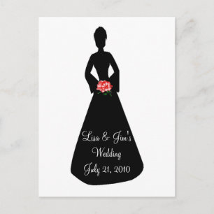Postal Silueta de Novia