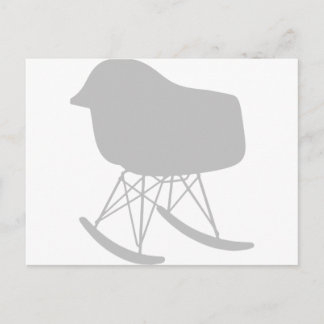 Postal Silueta de silla gris de patrón de mediados de sig