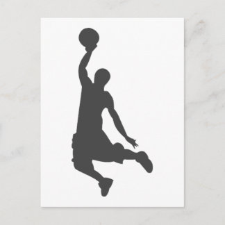 Postal Silueta de Slam Dunk de Baloncesto