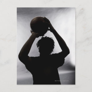 Postal Silueta de un jugador de baloncesto