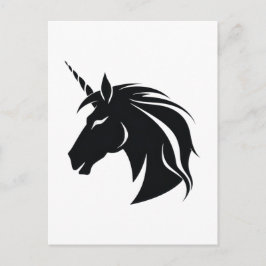 Postal Silueta de unicornio 