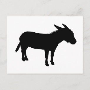 Postal silueta del burro