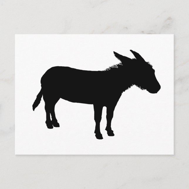 Postal silueta del burro (Anverso)