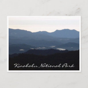 Postal silueta del parque kinabalu