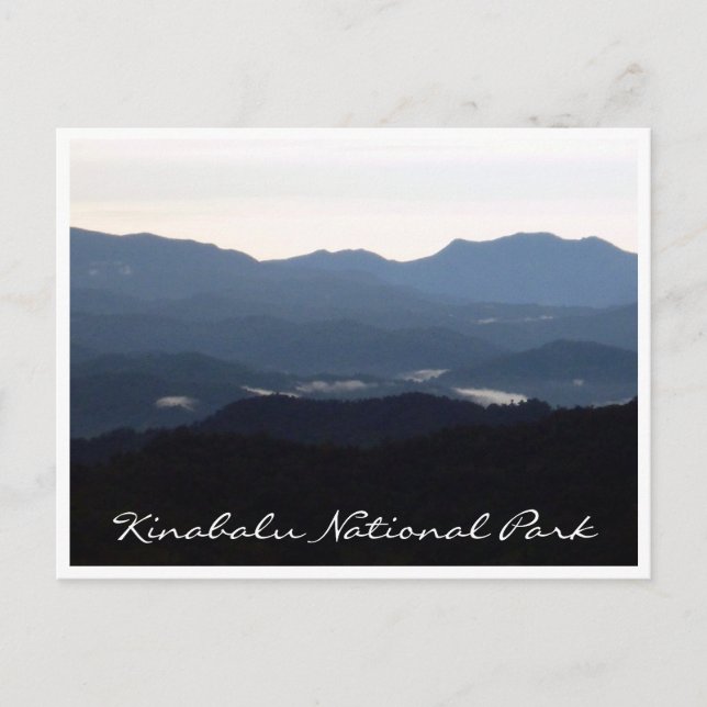 Postal silueta del parque kinabalu (Anverso)
