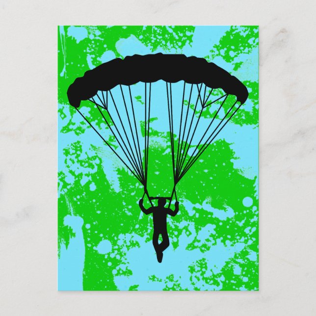 Postal silueta del skydiver (Anverso)