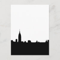 Silueta negra y blanca de Nueva York