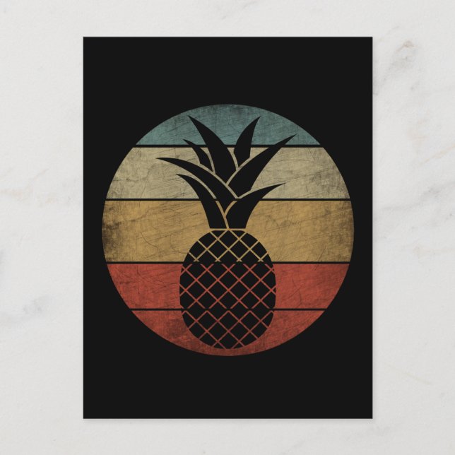 Postal Silueta Vintage Piña  (Anverso)