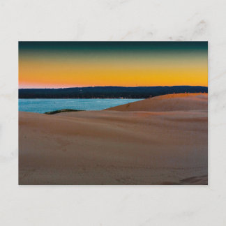 Postal Silver Lake State Park, Michigan at Sunset