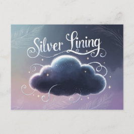 Postal Silver Lining Wolke gemalt