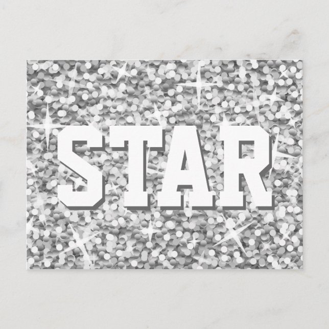 Postal "Silver" 'STAR' de Glitz (Anverso)