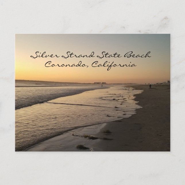 Postal Silver Strand State Beach, Coronado CA Postcard (Anverso)