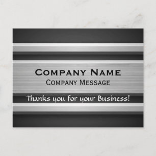 Postal Silver y Black Metalizado look Business Gracias