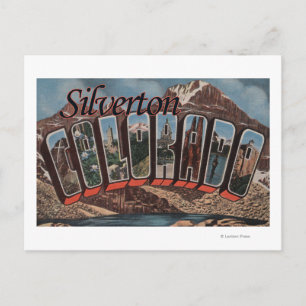 Postal Silverton, Colorado - Escenas de letras grandes