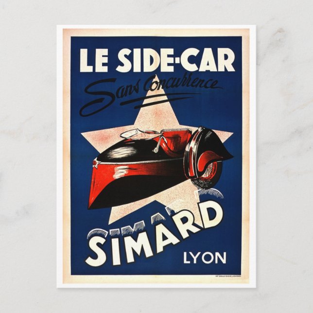 Postal Simard - Le Side Car (Anverso)