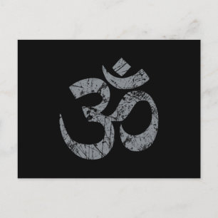 Postal Simbol OM Grunge Espiritualidad Yoga
