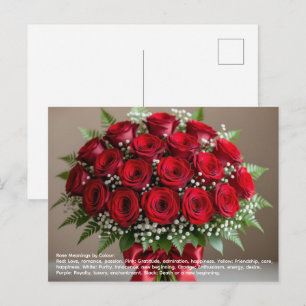 Postal Simbolismo de la Rosa