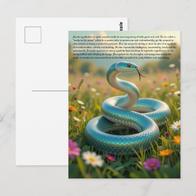 Postal Simbolismo de serpiente (Anverso / Reverso)