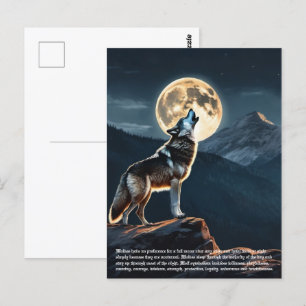 Postal Simbolismo del lobo