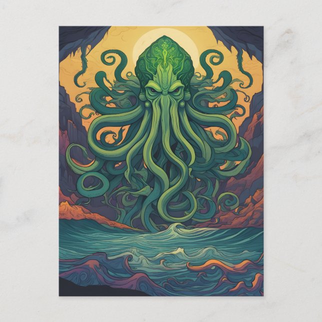 Postal Simbolismo místico de Cthulhu (Anverso)