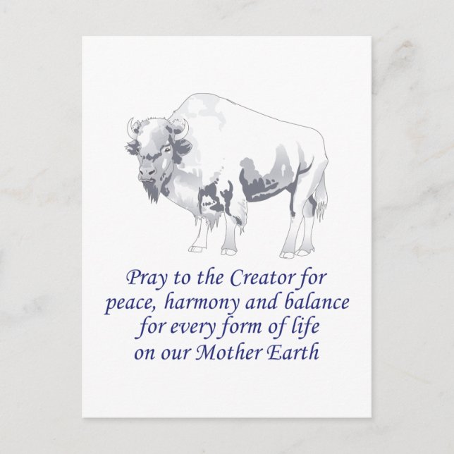 Postal Simbolismo nativo americano (Anverso)