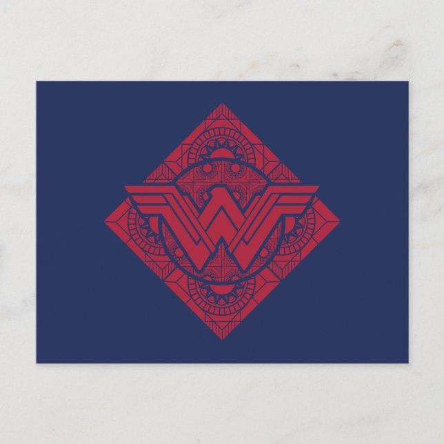 Postal Símbolo amazónico de mujer maravilla (Anverso)
