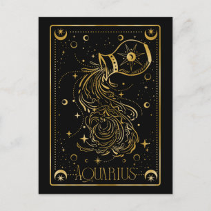Postal Símbolo Aquarius zodiac