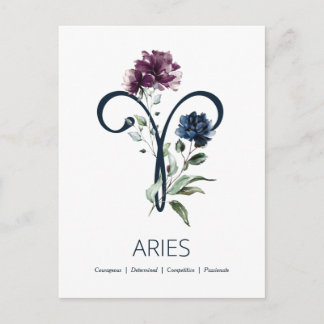 Postal Símbolo Aries Zodiac