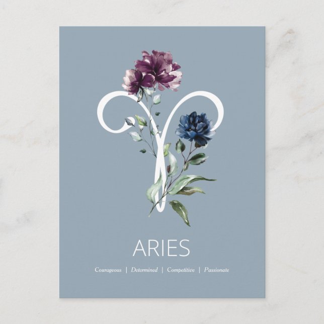 Postal Símbolo Aries Zodiac (Anverso)
