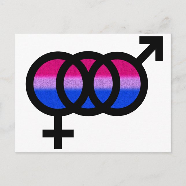 Postal Símbolo bisexual (Anverso)