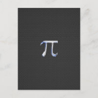 Símbolo cromado como Pi en la impresión de fibra d