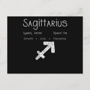 Postal Símbolo de Arquero de Sagitario Regalo de Cumpleañ