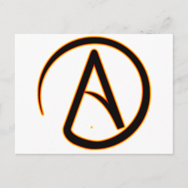 Postal Símbolo de ateísmo (Anverso)