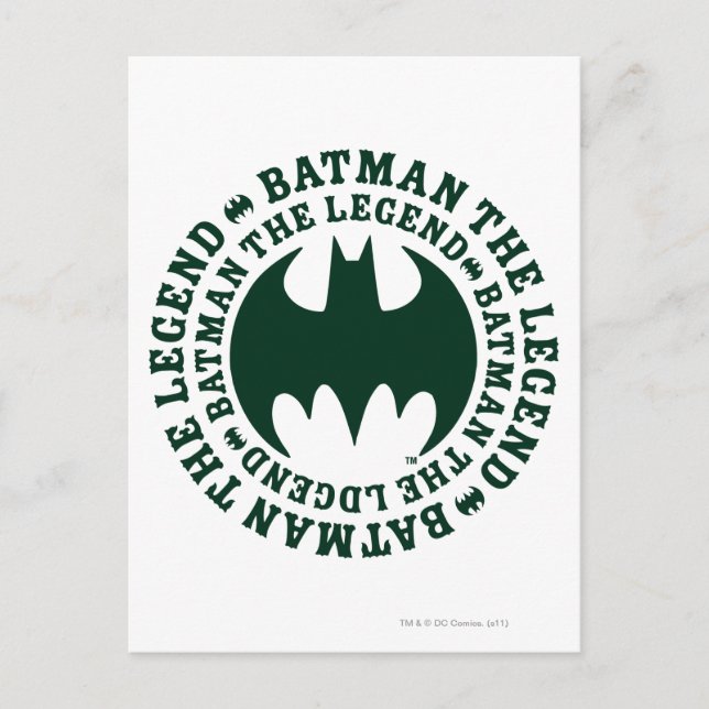 Postal Símbolo de Batman | El logotipo de la leyenda (Anverso)