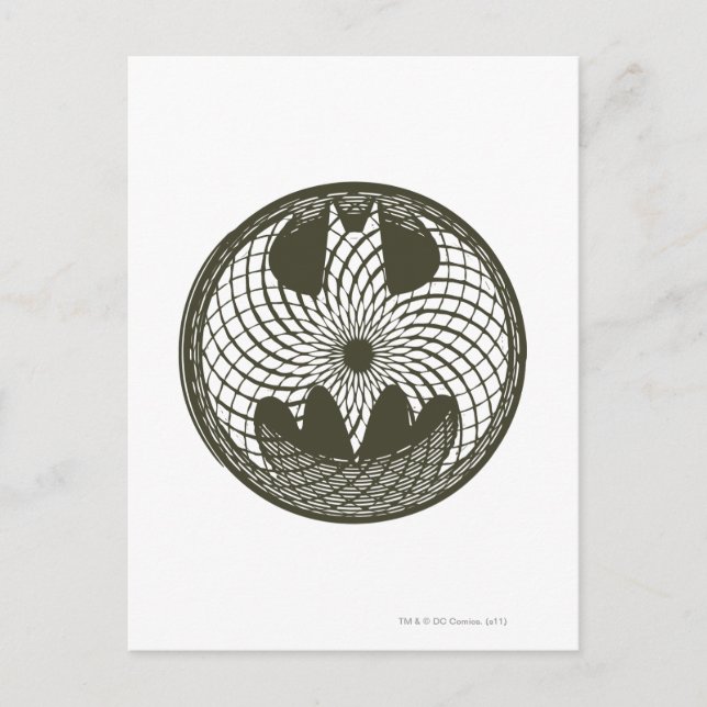 Postal Símbolo de Batman | Logo de Nouveau Circle (Anverso)