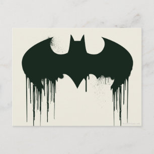Postal Símbolo de Batman   Logo de Spraypaint