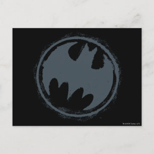Postal Símbolo de Batman Logo gris