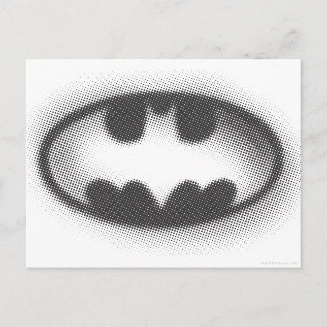 Postal Símbolo de Batman | Logotipo de semitono (Anverso)