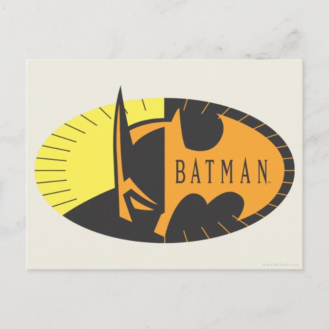 Postal Símbolo de Batman | Logotipo de silueta (Anverso)