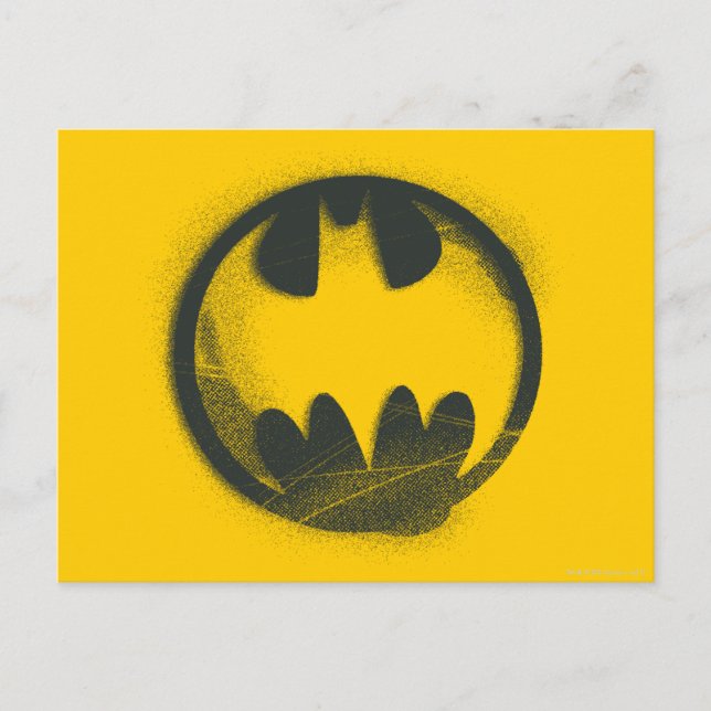 Postal Símbolo de Batman | Logotipo de símbolo spray (Anverso)