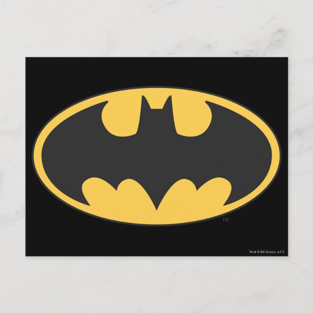 Postal Símbolo de Batman | Logotipo Oval (Anverso)