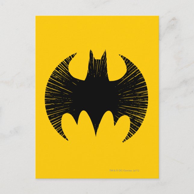Postal Símbolo de Batman | Logotipo Streak (Anverso)