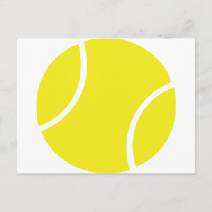 Postal Símbolo de bola de tenis amarillo