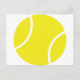 Postal Símbolo de bola de tenis amarillo