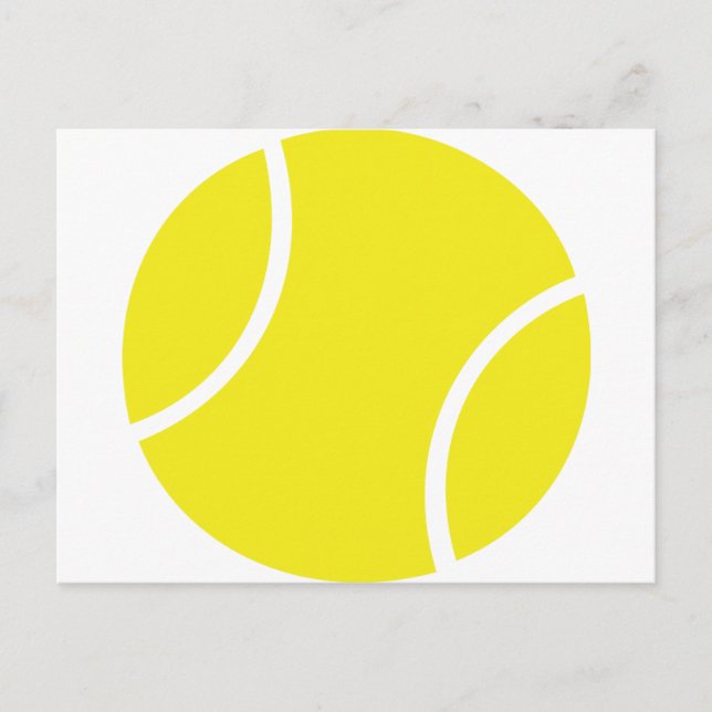 Postal Símbolo de bola de tenis amarillo (Anverso)