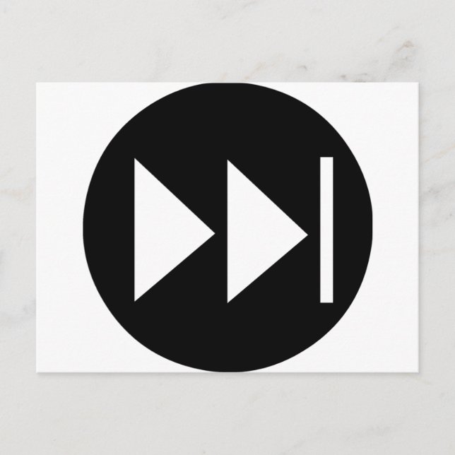 Postal Símbolo de botón de avance rápido (Anverso)